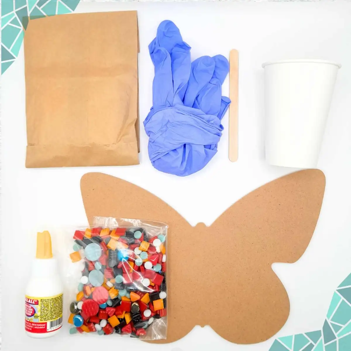 Kit de mosaïque papillon enfants