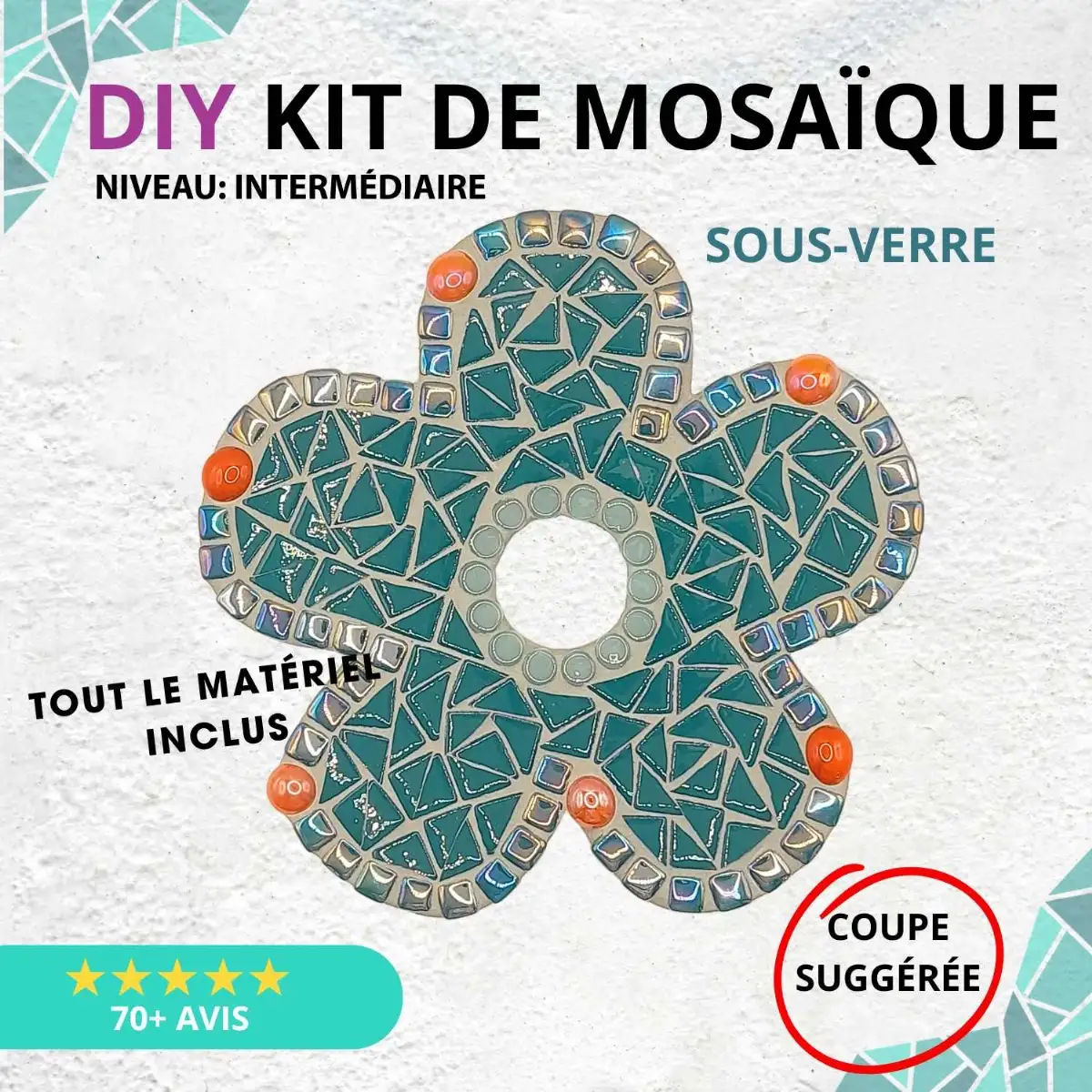 Kit sous-verre en mosaïque