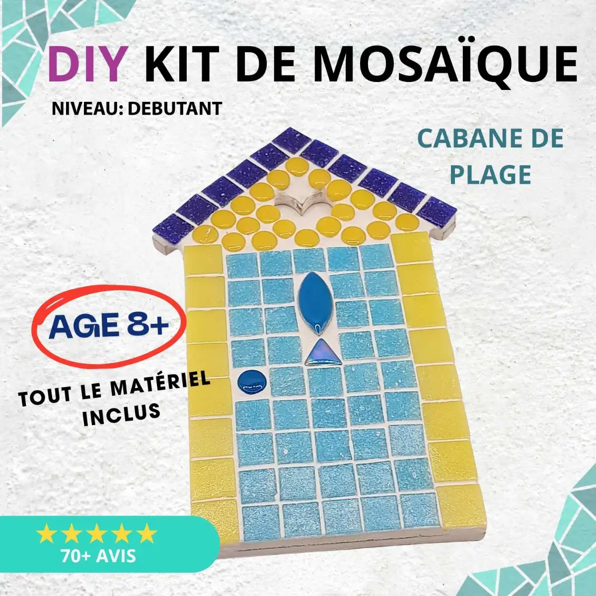 Kit de mosaïque cabane de plage