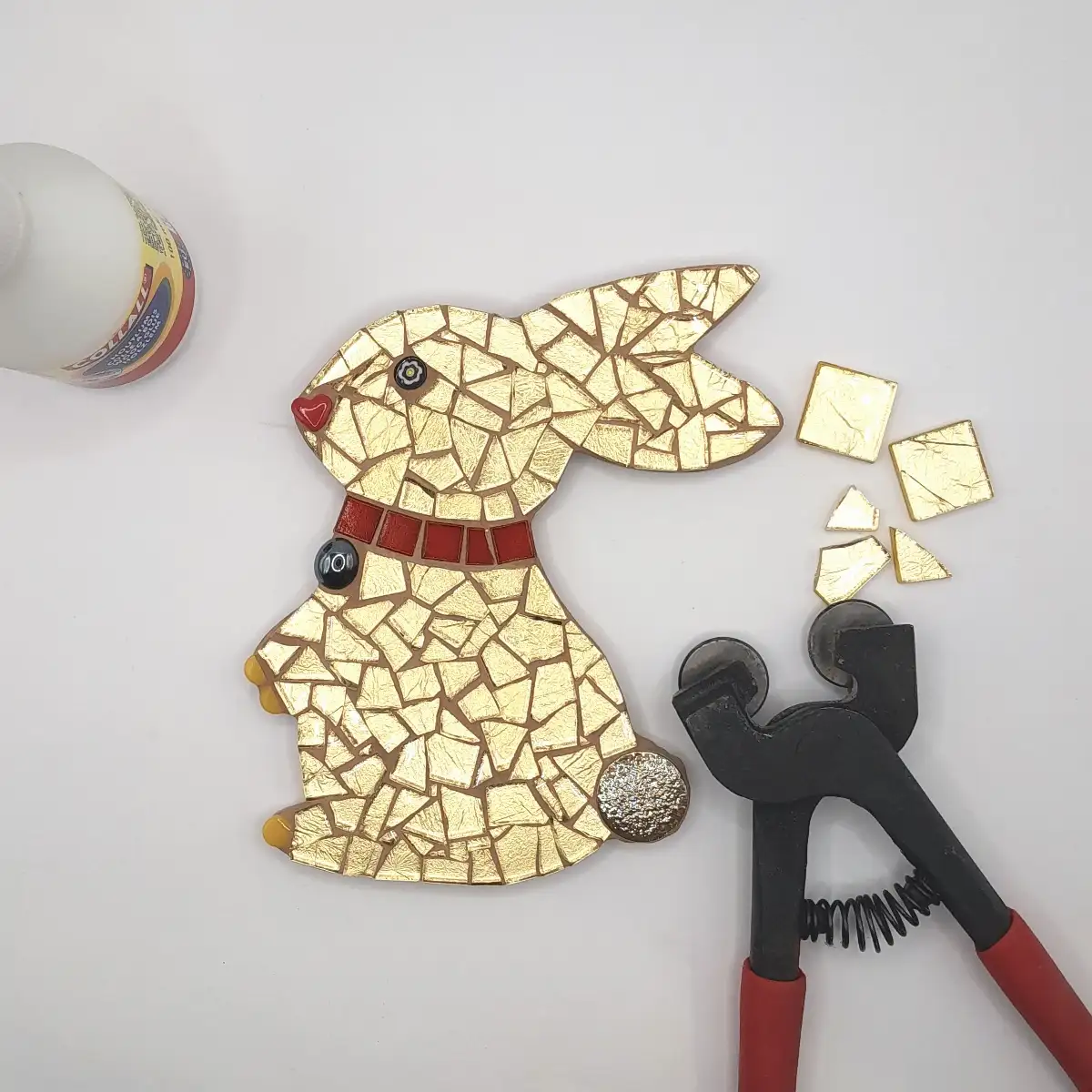Kit mosaïque lapin d'oré