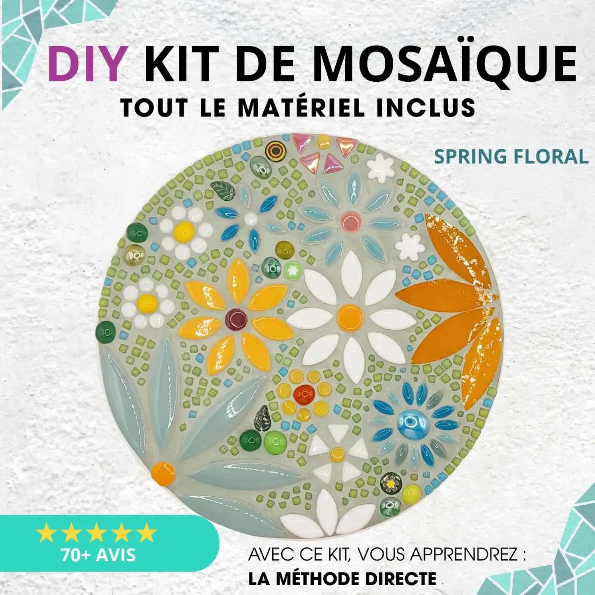DIY Kit de mosaique fleuri